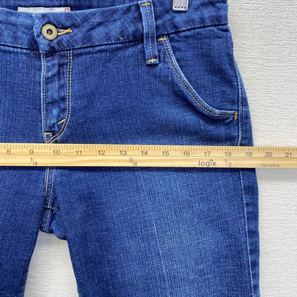 Levis 545 Capri Jeans Womens 6 Blue Dark Wash Low Rise Cropped Denim Pants - Picture 6 of 9